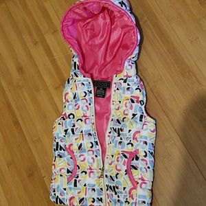 Coogi Infant Zip Vest 18M Multicolored Pink Lining